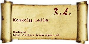 Konkoly Leila névjegykártya